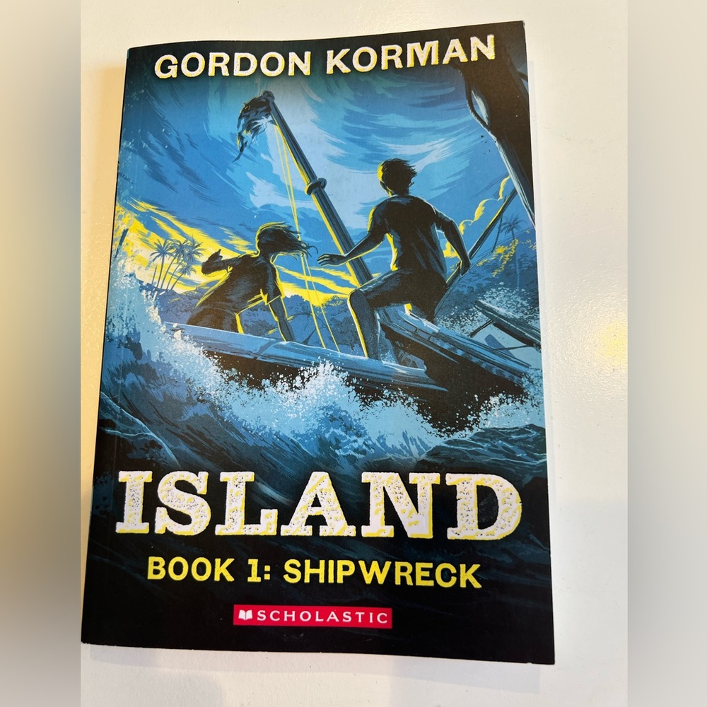 Scholastic Adventure Book with Blue and Yellow Cover